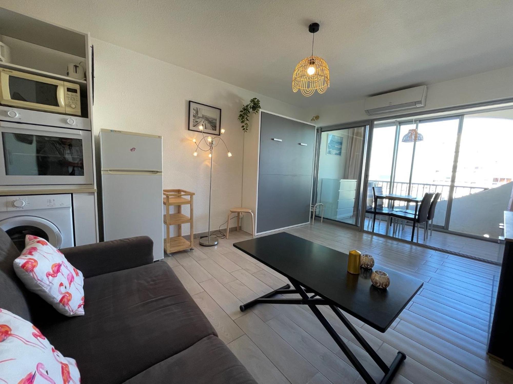Studio 2-3 Pers Parking Clim Vue Port Et Mer La Grande-Motte Exterior foto